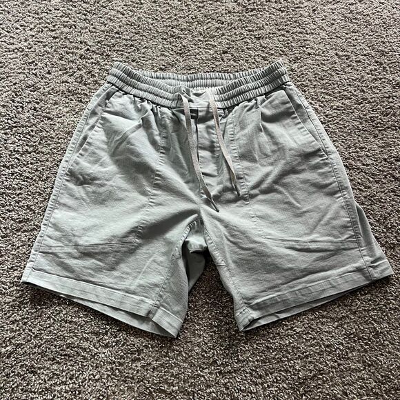 Lululemon Bowline Cotton Shorts Light Blue Stretch Casual Comfort 8” Men’s Large - Picture 1 of 8